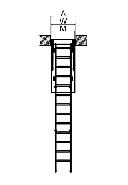 Лестница складная металлическая Fakro LMS